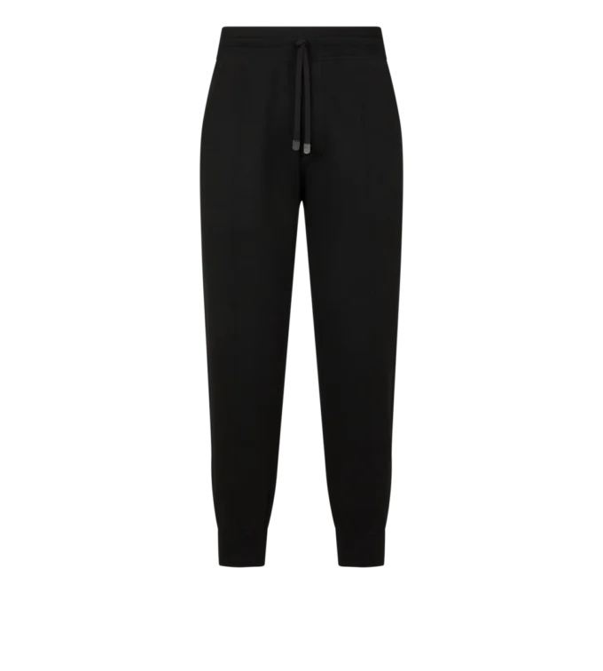 Pantaloni jogging double face in viscosa