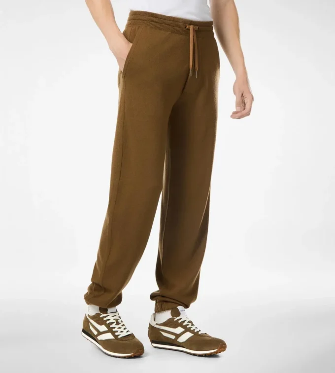 Pantaloni jogging in cashmere merino