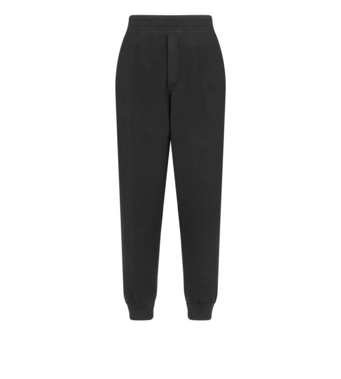 Pantaloni jogging in lana double face