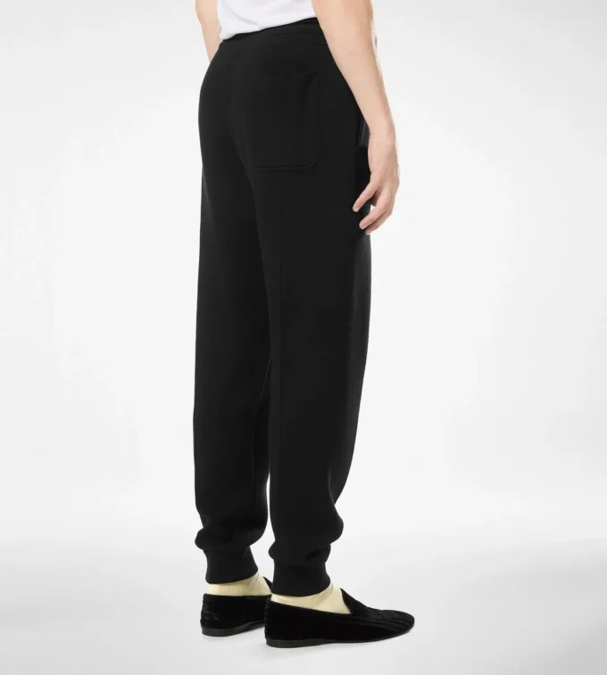 Pantaloni jogging in lana double face