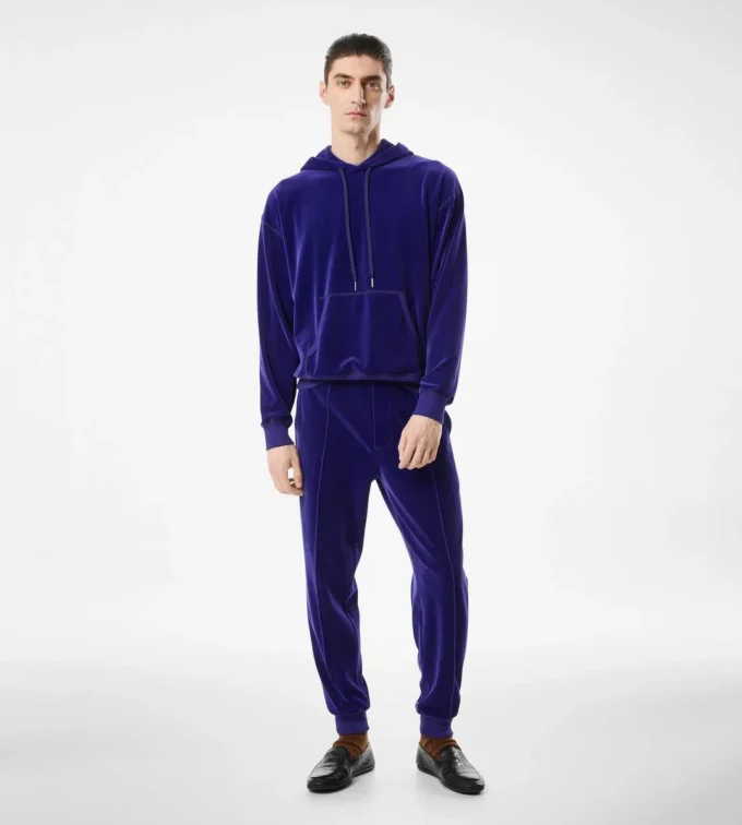 Pantaloni jogging in velluto