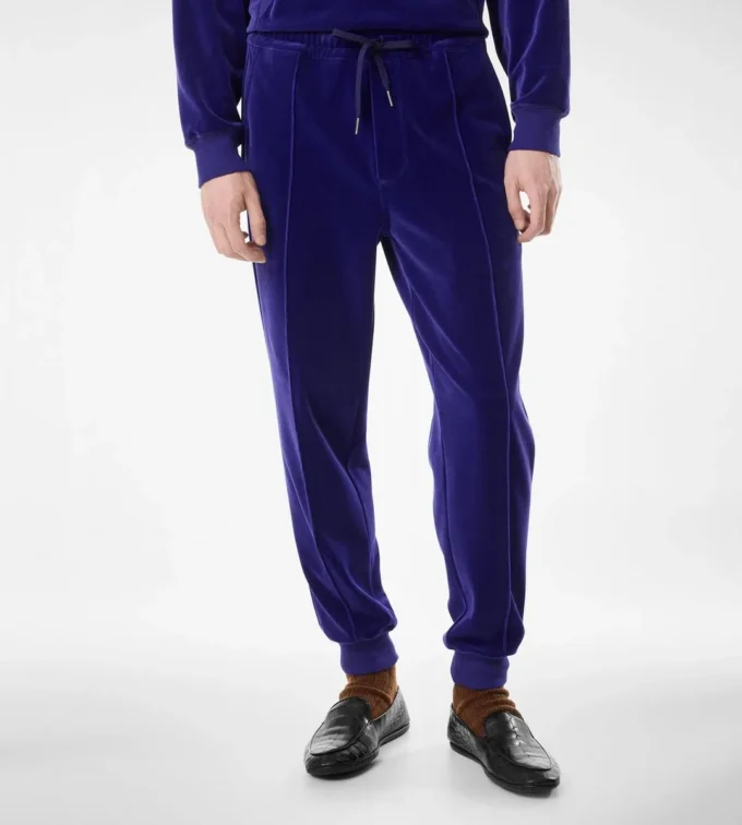Pantaloni jogging in velluto