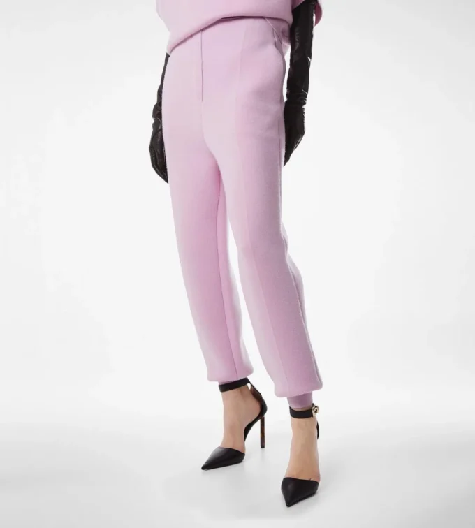 Pantaloni jogging scultorei in misto cashmere ultrafine Pantaloni jogging scultorei in misto cashmere ultrafine