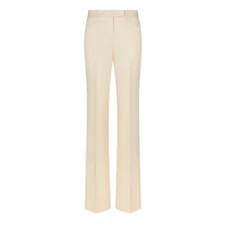 Pantaloni larghi da smoking sartoriali in seta e lana barathea lucida