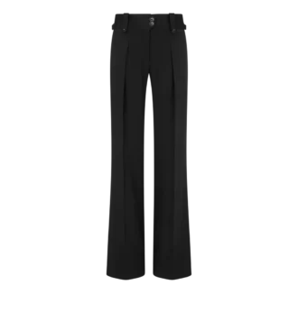 Pantaloni larghi in seta con pieghe