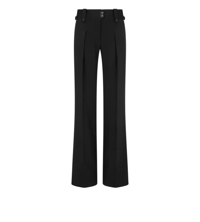 Pantaloni larghi in seta con pieghe Pantaloni larghi in seta con pieghe