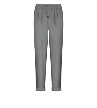 Pantaloni leggeri in seta tinta in filo