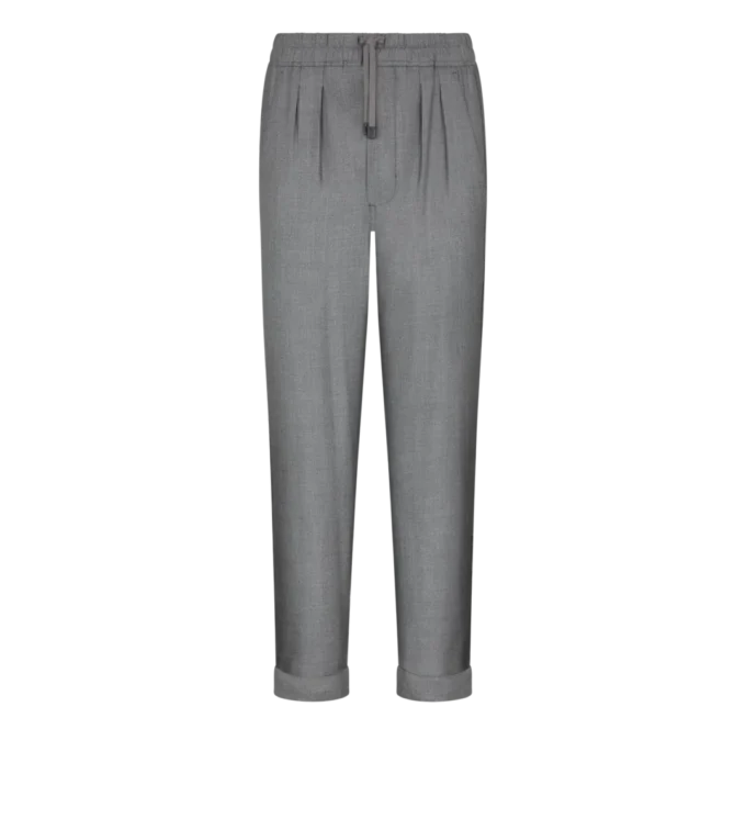Pantaloni leggeri in seta tinta in filo Pantaloni leggeri in seta tinta in filo