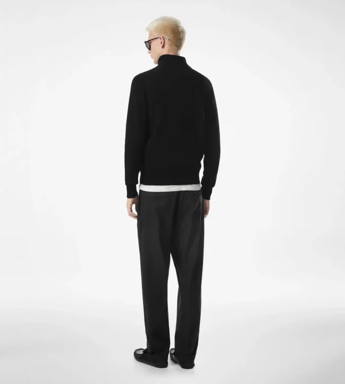 Pantaloni leggeri in twill fluido di cotone e seta