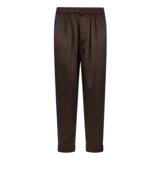 Pantaloni lounge jacquard a micro pois