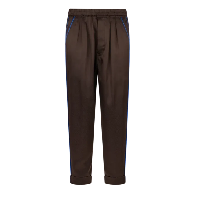 Pantaloni lounge jacquard a micro pois Pantaloni lounge jacquard a micro pois
