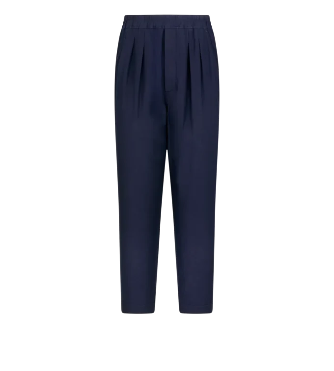 Pantaloni lounge leggeri in lyocell con pieghe
