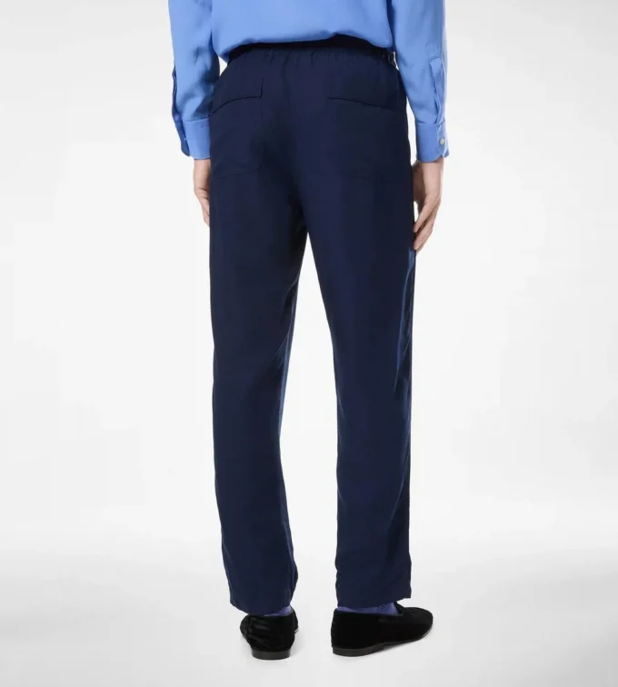 Pantaloni lounge leggeri in lyocell con pieghe