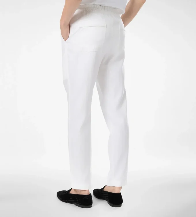 Pantaloni lounge plissettati a righe a spina di pesce