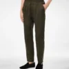 Pantaloni lounge plissettati in cotone e seta con righe bengalesi