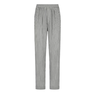 Pantaloni pigiama in seta a righe con bordino