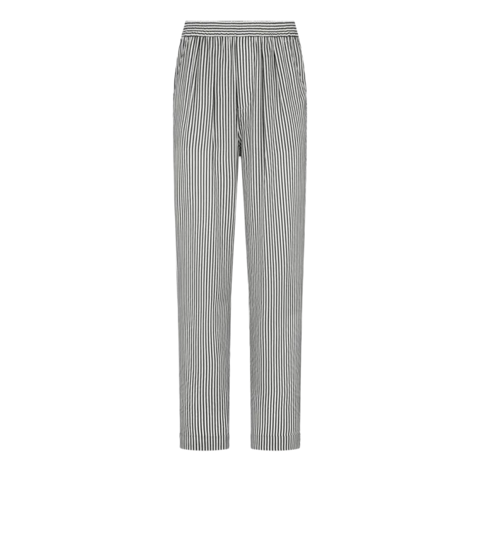 Pantaloni pigiama in seta a righe con bordino Pantaloni pigiama in seta a righe con bordino