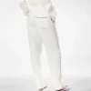 Pantaloni pigiama in twill di seta con bordino Pantaloni pigiama in twill di seta con bordino