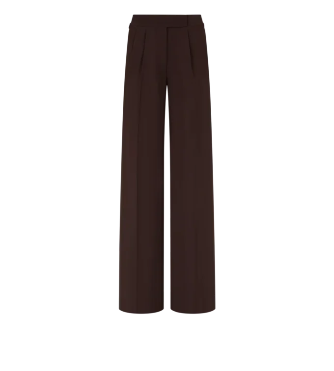 Pantaloni sartoriali a gamba larga con doppia piega Pantaloni sartoriali a gamba larga con doppia piega