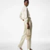Pantaloni sartoriali con pieghe in twill di seta e lana Pantaloni sartoriali con pieghe in twill di seta e lana