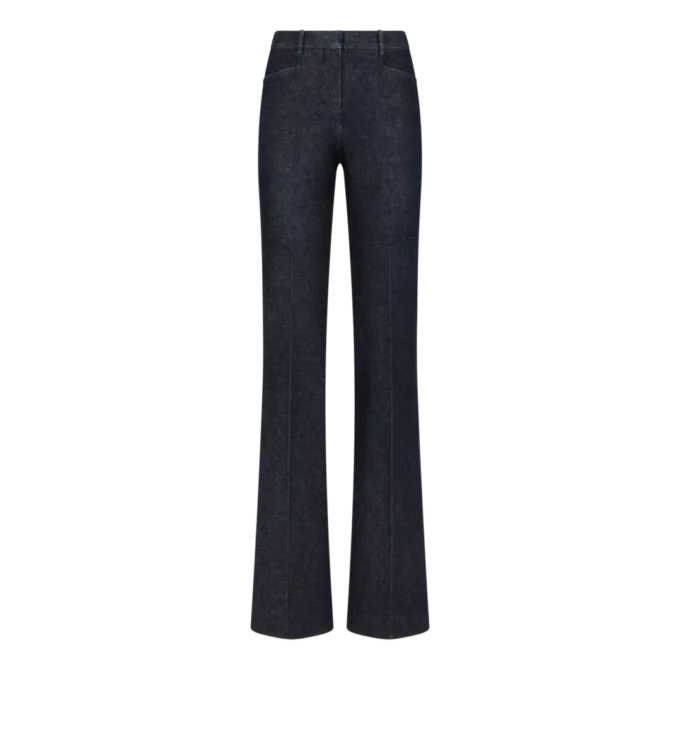 Pantaloni sartoriali svasati in denim