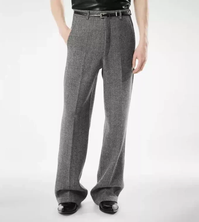 Pantaloni Sharkskin Herringbone Double Splittable Pantaloni Sharkskin Herringbone Double Splittable