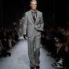 Giacca doppia sfoderabile a spina di pesce in tessuto sharkskin Giacca doppia sfoderabile a spina di pesce in tessuto sharkskin