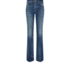 Pantaloni svasati in denim grezzo elasticizzato Pantaloni svasati in denim grezzo elasticizzato