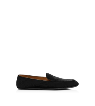 Pantofole in velluto stampato coccodrillo