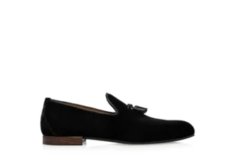 Pantofole Nicolas con nappine in velluto