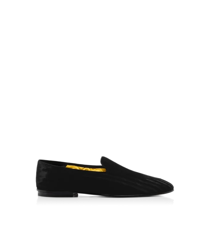 Pantofole Steven in velluto a righe