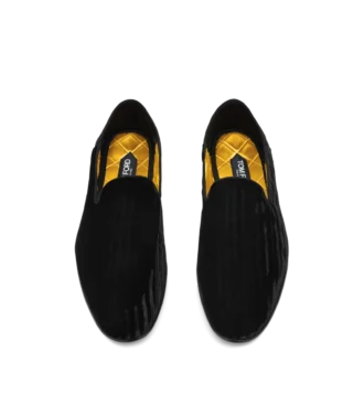 Pantofole Steven in velluto a righe