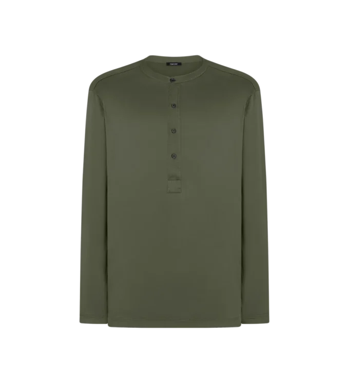 Pigiama in seta Henley 