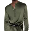 Pigiama in seta Henley 