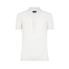 Polo a maniche corte in cotone e cashmere