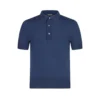 Polo in cashmere e seta a maglia fine
