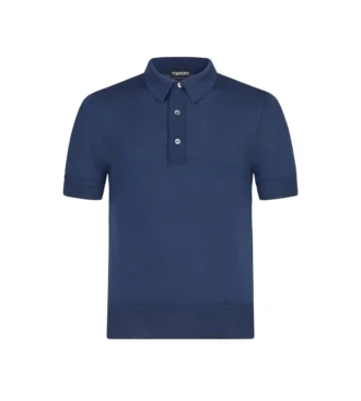 Polo in cashmere e seta a maglia fine