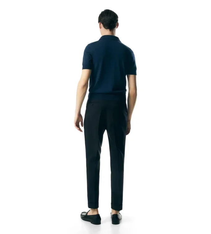 Polo in cashmere e seta a maglia fine