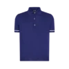 Polo in cashmere e seta con bordino a contrasto
