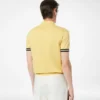 Polo in cotone e seta con bordino a contrasto