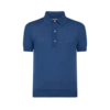 Polo in maglia di cashmere e seta a trama fine