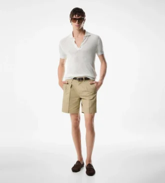 Polo in misto cotone e seta