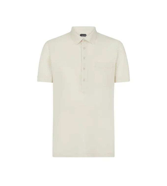 Polo in misto seta piquet