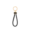 Portachiavi con anello a T in pelle martellata