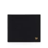 Portafoglio bifold in pelle a grana fine