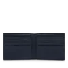 Portafoglio classico bifold allungato in morbida pelle fiore con linea a T
