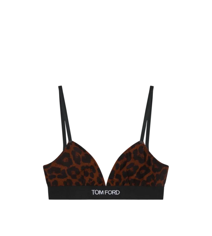 Reggiseno Modal Signature con stampa leopardata riflettente Reggiseno Modal Signature con stampa leopardata riflettente