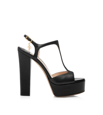 Sandali con plateau Angelina in pelle nappa