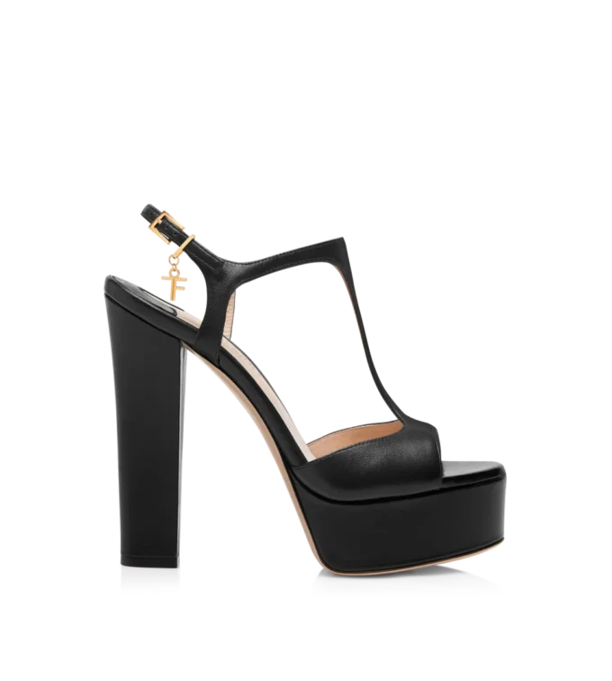 Sandali con plateau Angelina in pelle nappa Sandali con plateau Angelina in pelle nappa