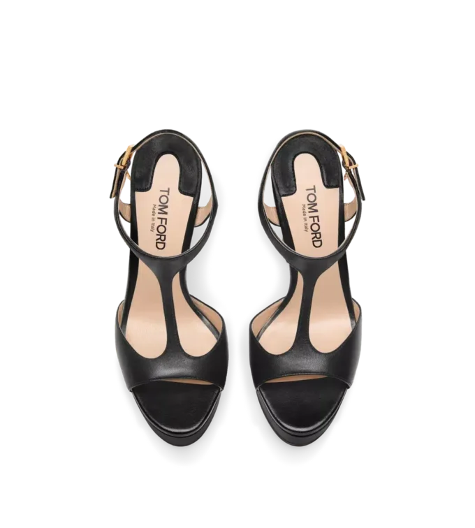 Sandali con plateau Angelina in pelle nappa Sandali con plateau Angelina in pelle nappa